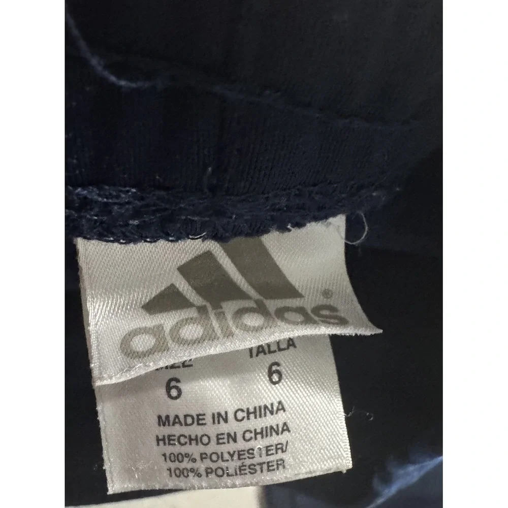 Adidas Track Pants Youth Boys 6 Navy Blue 3 Stripes Athletic Outdoor Athleisure